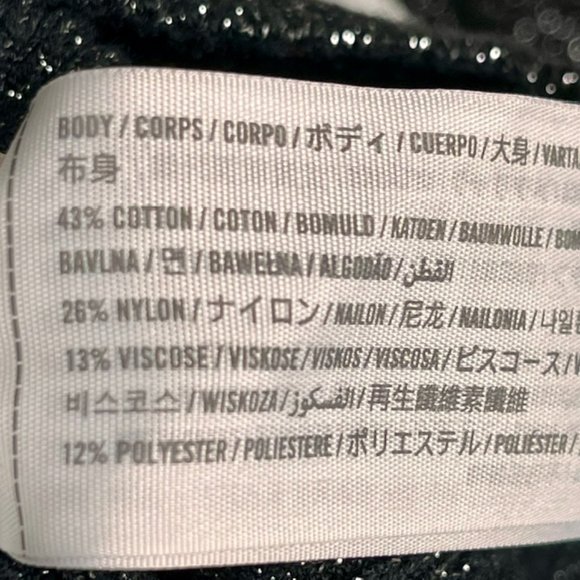 Abercrombie & Fitch Sweetheart Mini Sweater Dress - Black/Silver Metallic - SP - Picture 10 of 10